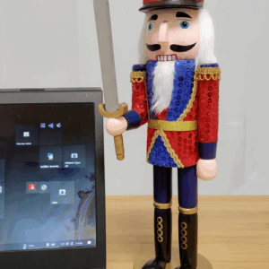 🪖 木製ナッツクラッカー兵士レッドブルー（約38cm）ギフトボックス付き｜TENETS森の花屋