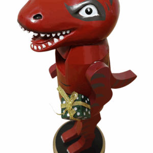 木製 恐竜 ナッツクラッカー レッド（約30cm）ギフトボックス付き｜TENETS 森の花屋