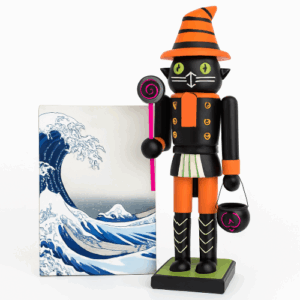 ハンドメイド 木製デコレーション   北欧風 インテリアギフト   Wooden Cat | Halloween