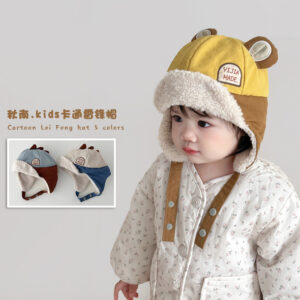 新入荷★子供帽子★ハット★暖かい★韓国風★裏起毛★5色
