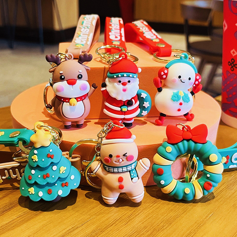 キーホルダー ストラップキーホルダーバッグチャーム クリスマス6点セット