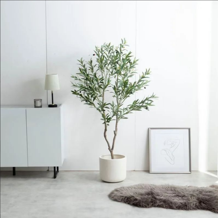 オリーブ 大きい 150cm人工観葉植物グリーンインテリアNature 光触媒 - 画像 (7)