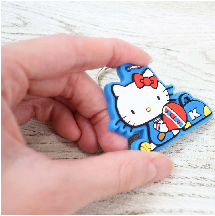 【キーホルダー】ハローキティ ラバーキーホルダー アクティブ BL - 画像 (3)