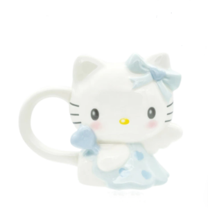 サンリオ ハローキティ　エンジェルキティ　ブルー　マグカップ ダイカット キティ
